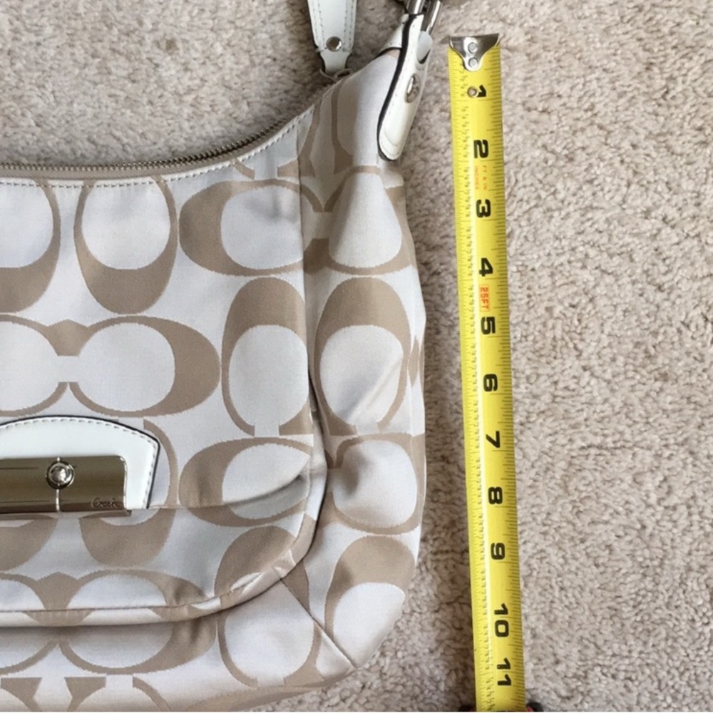 Coach Kristin Signature Shoulder Handbag Hobo Purse (Champagne) - Picture 2 of 9